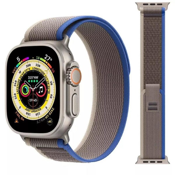Blue/Grey Trail Loop For Apple Watch Band Strap IWatch Series 10 SE 9 8 7 6 49/45/44/42mm Ultra