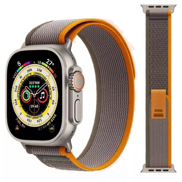 Orange/Grey/Olive Trail Loop For Apple Watch Band Strap IWatch Series 10 SE 9 8 7 6 44/45/46/49mm Ultra