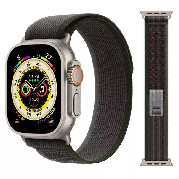 Dark Grey Trail Loop For Apple Watch Band Strap IWatch Series 10 SE 9 8 7 6 38/40/41mm Ultra