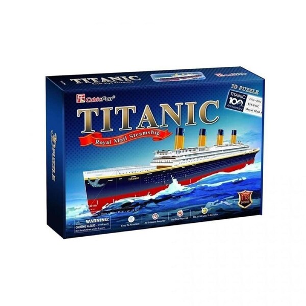 Cubic Fun Titanic Ship (Large) Kids/Childrens 3D Puzzle 80x11x20cm 8y+