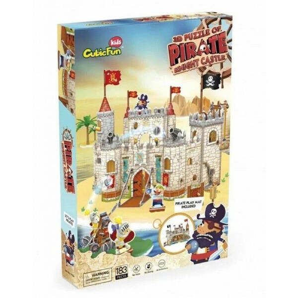 Cubic Fun Pirate Knight Castle Kids/Childrens 3D Puzzle 45.5x28x33cm 8y+