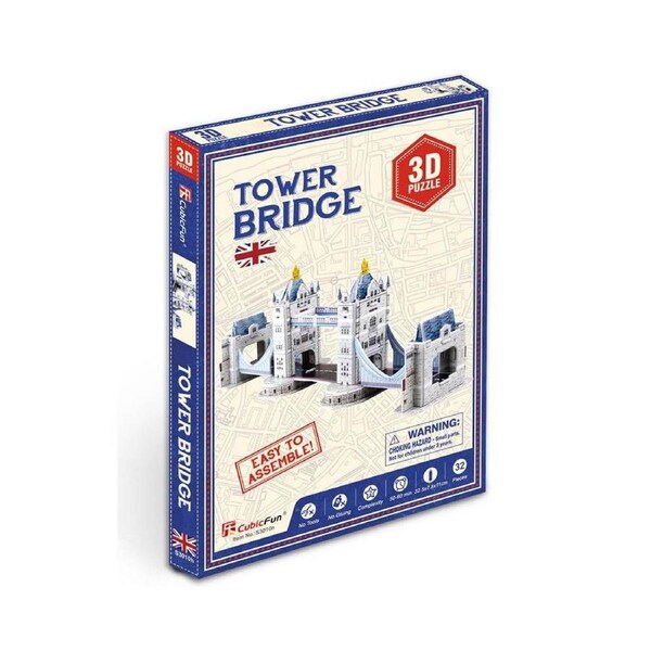 Cubic Fun Tower Bridge Building Kids/Childrens 3D Puzzle 32.5x7.5x11cm 8y+