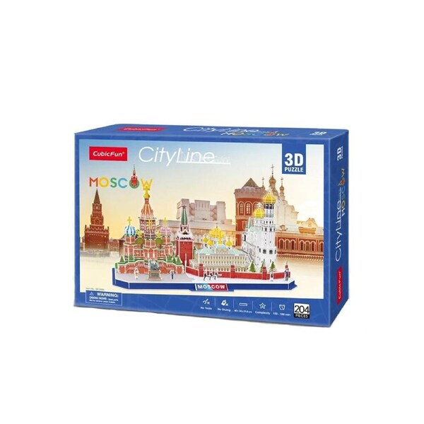 Cubic Fun City Line Moscow Kids/Childrens 3D Puzzle 53.5x16.5x26cm 8y+