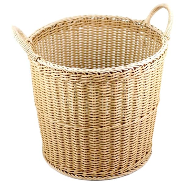 Icon Chef Handwoven Laundry Basket With Handles - Round