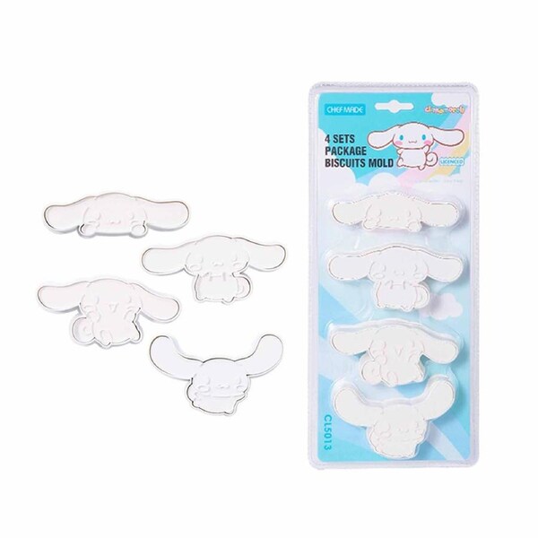 Chefmade x Sanrio Cinnamoroll Cookie Cutter & Embosser Stamp Set of 4