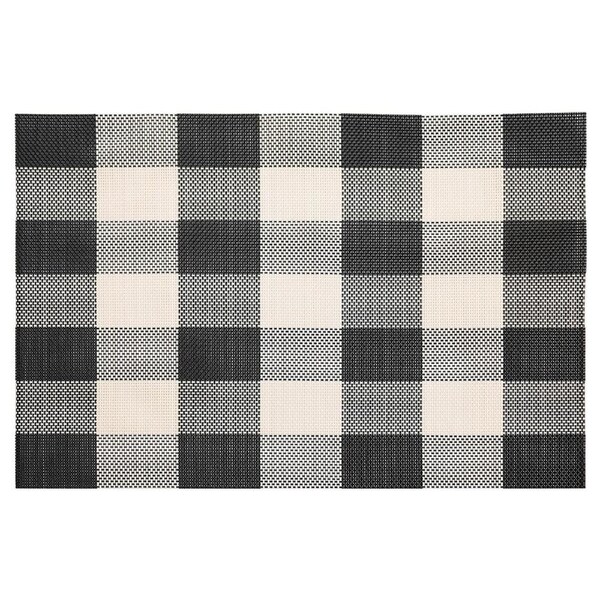 Icon Chef Large Placemats - Set of 6 - Black Gingham