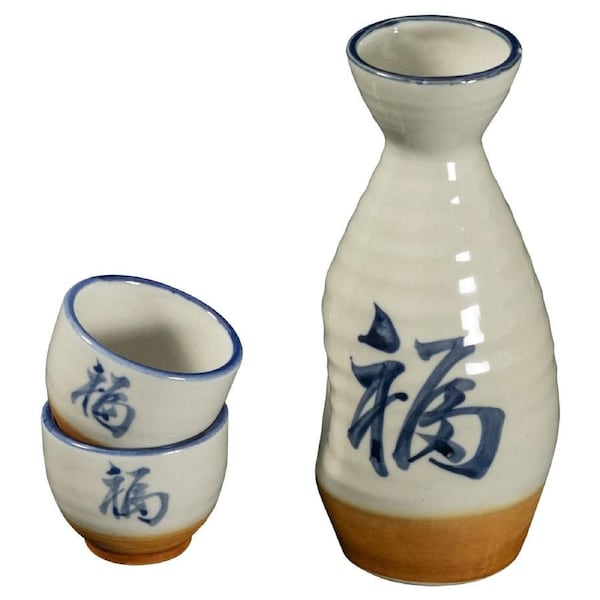 Omotenashi Fuku Sake Set of 3 - 228ml Flask