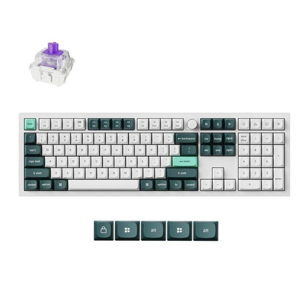 Keychron Q6 HE Magnetic Keyboard (White) (Gateron Double-Rail Nebula Switch)