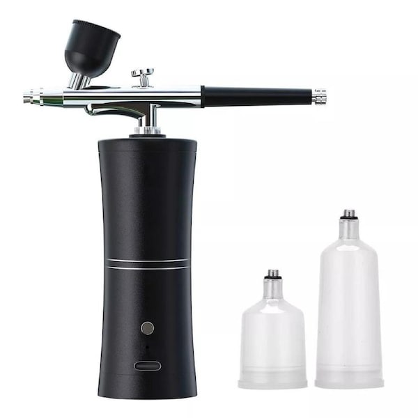Air Brush Compressor Kit Spray Gun Action Nail Paint Tattoo Dual Action