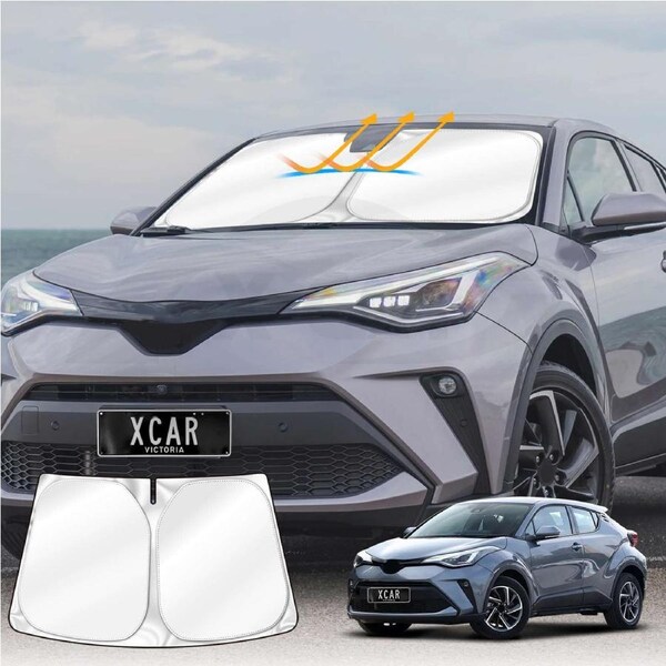 WindScreen Sun Shade for Toyota C-HR CHR 2016-2023 Blocks UV Rays Foldable Custom Wind Screen Sun Visor Protector