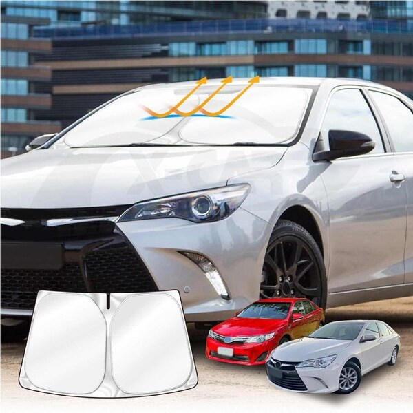 WindScreen Sun Shade for Toyota Camry 2012-2017 XV50 Series 2nd Generation Blocks UV Rays Foldable Custom Wind Screen Sun Visor Protector