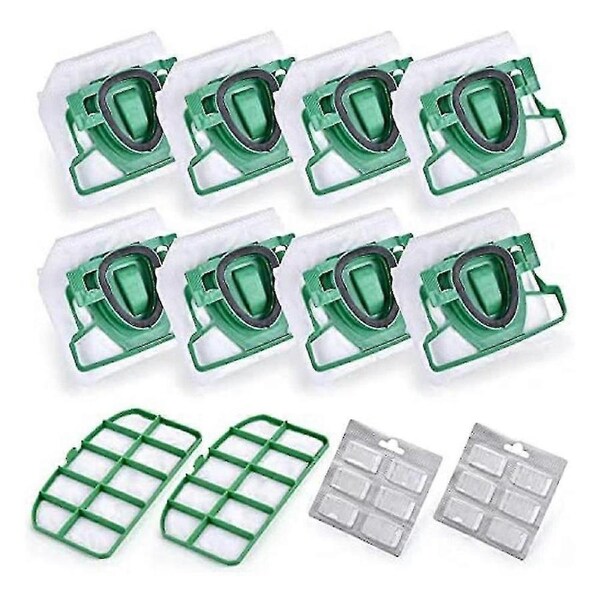 Vk200 Fp200 Parts For Vorwerk Kobold Vacuum Cleaner Bag Replacement Filter 8 Vk200 Bags + 2 Hepa Filters + 12 Fragrances (haoyi