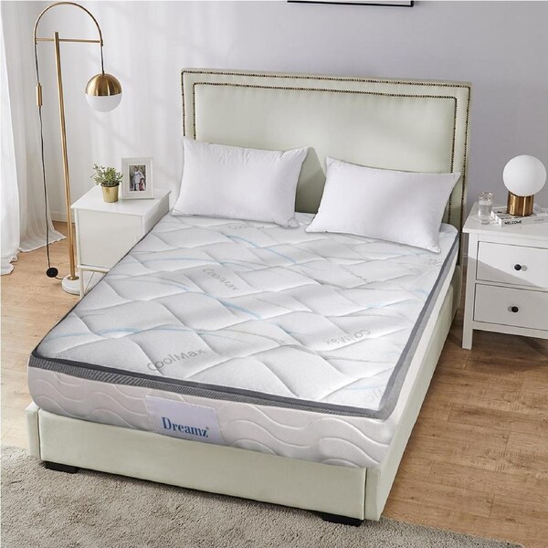 25cm King Mattress Spring Pocket DreamZ 5-Zone Tight Top Medium Firm