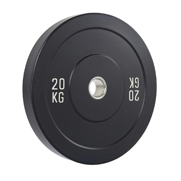 Kangaroo Fitness 20KG Black Bumper Plate – Durable & Reliable Weight Plate