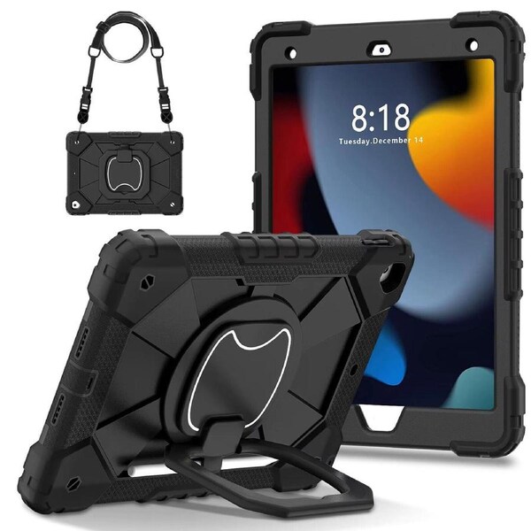 For iPad 7th Gen 10.2" Case Kids Heavy Duty Shockproof Cover - Black - Black