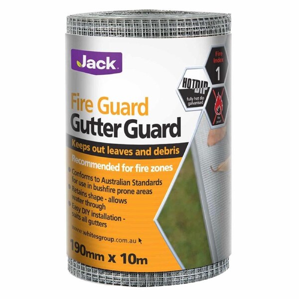 Jack 190mm x 10m Fire Guard Galvanised Gutter Guard - 20012