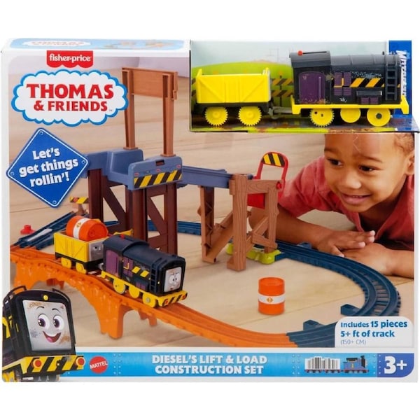 Fisher-price - Thomas & Friends Diesel's Lift & Load Construction Set Motorized Toy Train With Track & Cargo