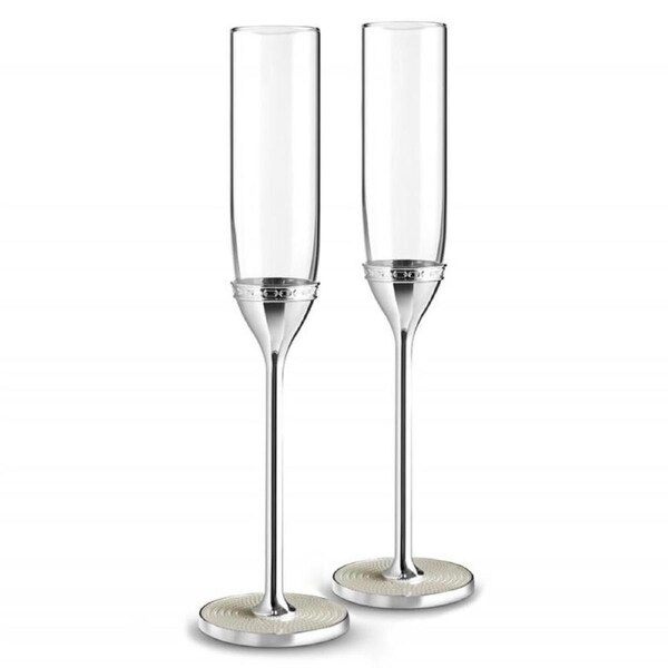 Vera Wang by Wedgwood Love Nouveau Pearl Toasting Champagne Flute - 2pc Set