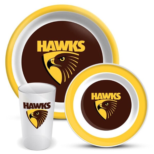 Hawthorn Hawks 3 Piece Melamine Dinner Set