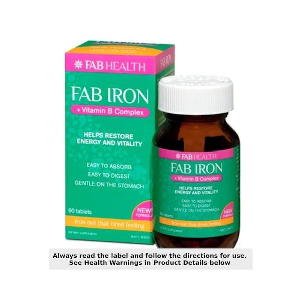 Fab Iron + Vitamin B Complex 60 Tablets