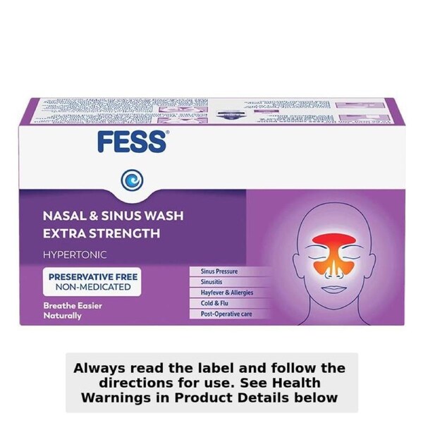 FESS Nasal & Sinus Wash Extra Strength Refill 24 Sachets