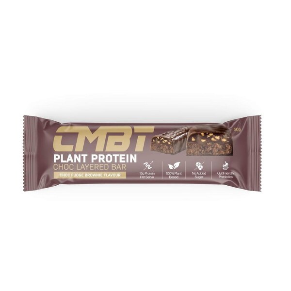 CMBT Layered Plant Protein Bar - Chocolate Fudge 12 x 50g