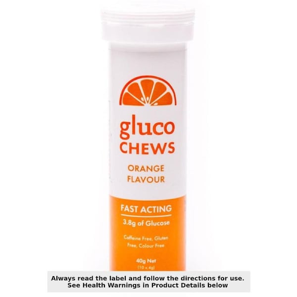 GlucoChew Hypo Glucose Tablets Orange 10 Pack