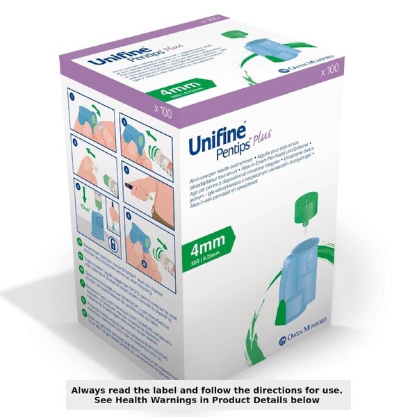 Unifine Pentips Plus 32G 4mm 100 Pack