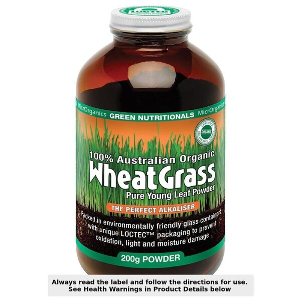 Green Nutritionals Australian 100% Organic Wheatgrass Powder 200g