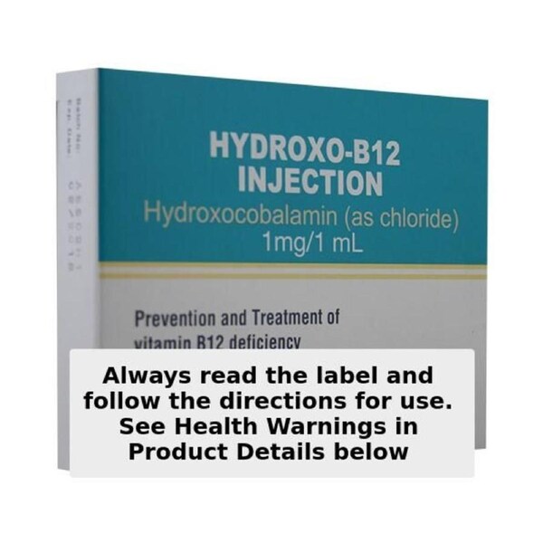 Hydroxo-B12 Hydroxocobalamin (1mg/ml) Injection 3 Ampoules