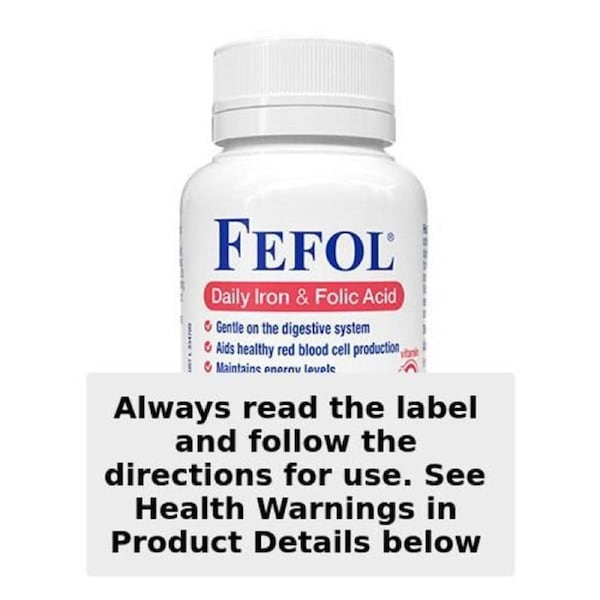 Fefol Daily Iron & Folic Acid 30 Tablets