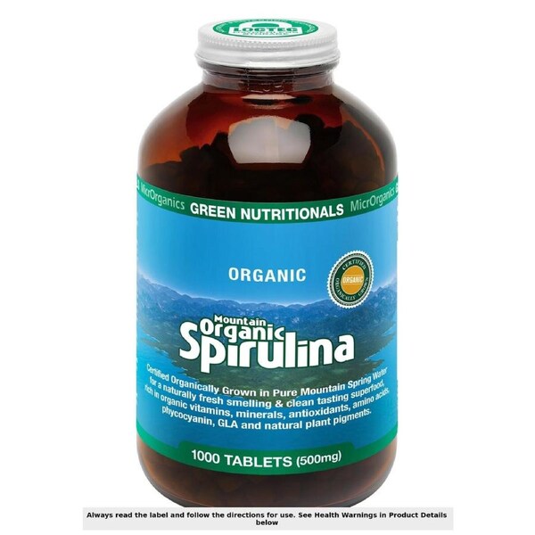 Green Nutritionals Mountain Organic Spirulina 1000 Tablets