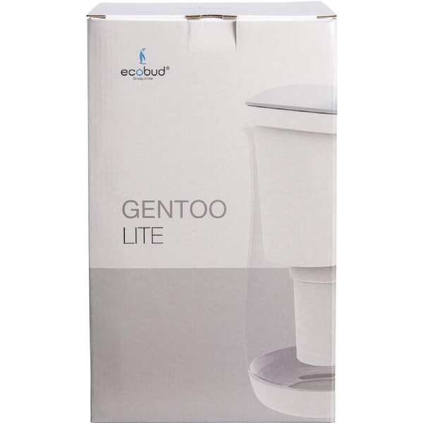 Ecobud Gentoo Lite Alkaline Water Filter Jug Grey & White 1.5L