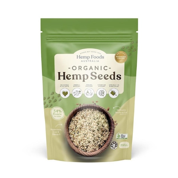 Hemp Foods Australia Organic Hulled Hemp Seeds 250g