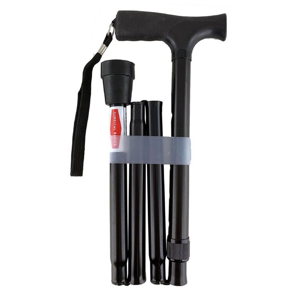 3P Surgical Basics Adjustable Folding Walking Stick Black 83-95 cm