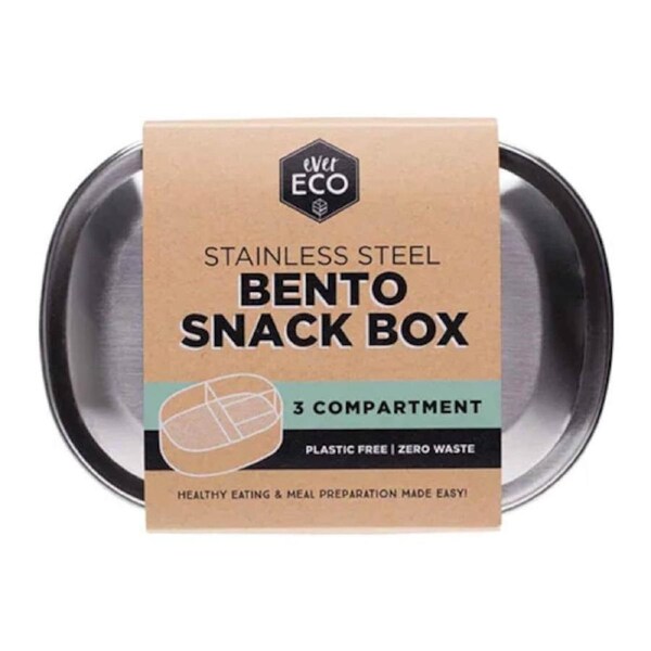 Ever Eco Bento Box Stainless Steel Three Compartment