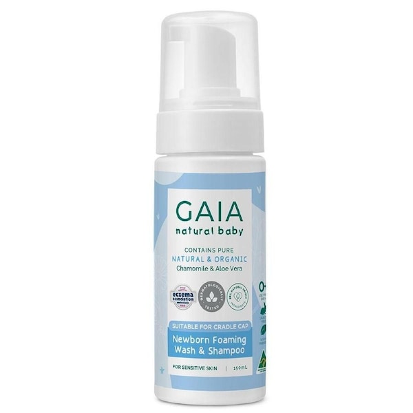 Gaia Natural Baby Newborn Foaming Shampoo & Wash 150ml
