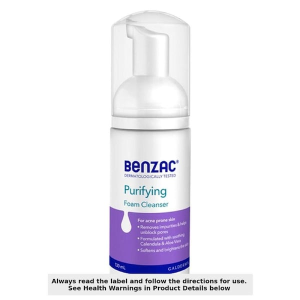 Benzac Purifying Facial Foam Cleanser 130ml