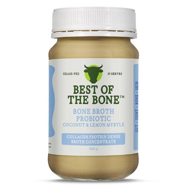 Best Of The Bone Probiotic Bone Broth Concentrate Coconut & Lemon Myrtle 390g