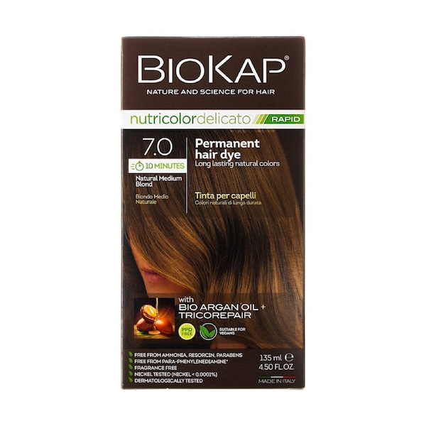 Biokap Nutricolor Delicato Rapid 7.0 Natural Medium Blond