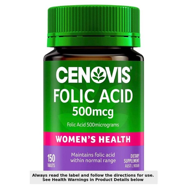 Cenovis Folic Acid 500mcg 150 Tablets
