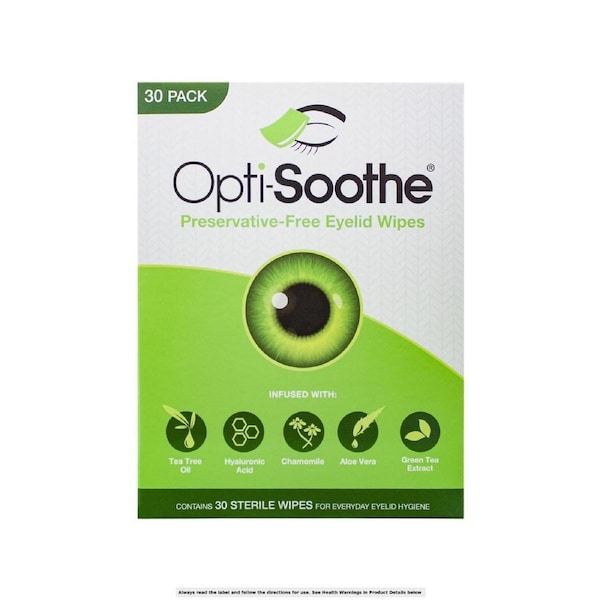 Opti-Soothe Preservative Free Eyelid Wipes 30 Pack