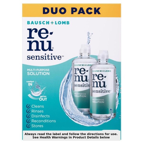 Bausch & Lomb Renu Sensitive Contact Lens Solution 2 x 355ml