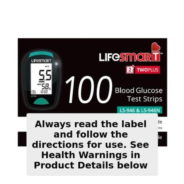 LifeSmart TwoPlus Blood Glucose Test Strips 100 Pack