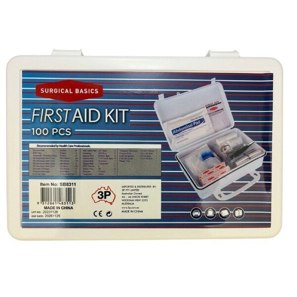3P Surgical Basics First Aid Kit 100 Pieces