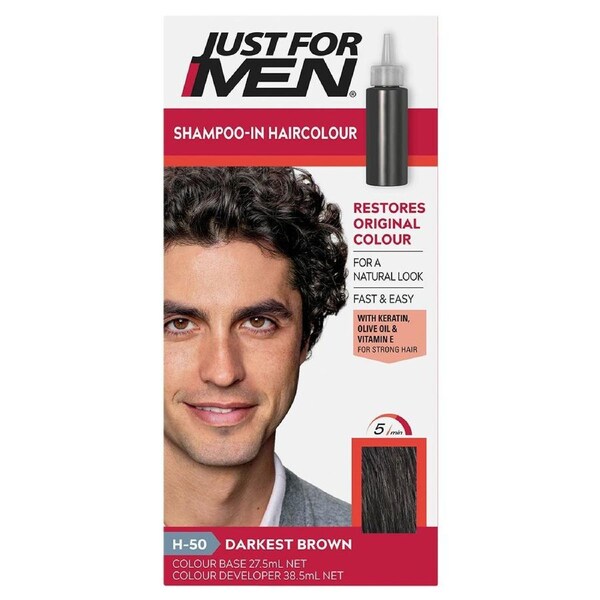 Just for Men Shampoo-In Hair Colour Darkest Brown