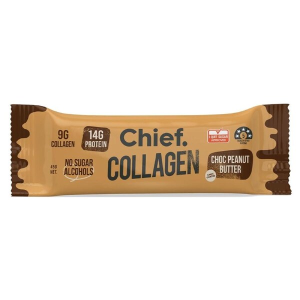 Chief Collagen Protein Bar Choc Peanut Butter 45g