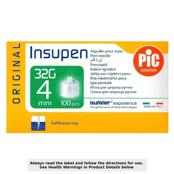 Insupen Pen Needle 32G x 4mm 100 Pack
