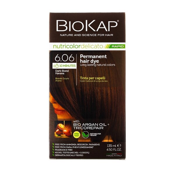 Biokap Nutricolor Delicato Rapid 6.06 Dark Blond Havana