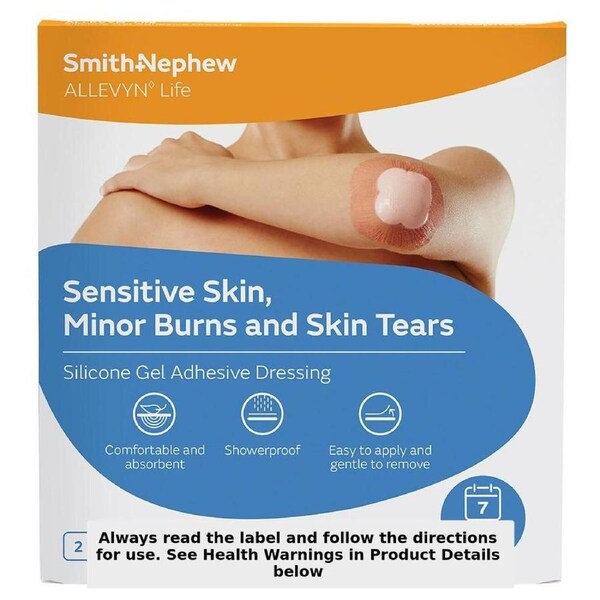 Allevyn Life Silicone Gel Adhesive Dressing 10.3 x 10.3cm 2 Pack by Smith & Nephew